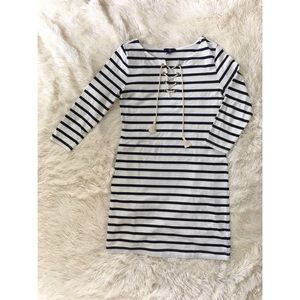 Gap navy and white striped dress